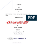 A Report ON Internship at Hindustan Coca - Cola Beverages PVT LTD Bangalore