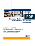 Registro de Componentes, Actividades, Productos Terminados