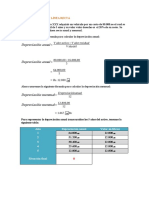 Ejercicios de Depreciación