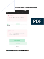 Unidad 4 Actividad 1 Possessive Adjective