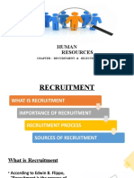 Human Resources: Chapter: Recuritment & Selection BY Jyoti Singh