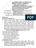 Tata Ibadah Minggu Bentuk I, Baptisan Kudus Dewasa, Pembubaran Panitia Pemilihan Pelsus & Pelantikan Panitia Hari Raya Gereja, Minggu 6 Februari 2022