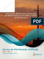 NDU 004.1 - Instalações Básicas para Construção de Redes de Distribuição MT Compacta Urbana