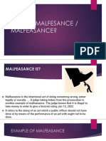 What Is Malfesance / Malfeasance?