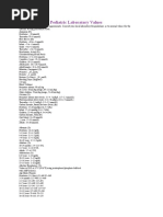 Neonatal Lab Values Reference Guide | PDF | Infants | Preterm Birth