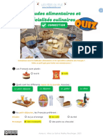 a2 Quiz-correction Les Habitudes Alimentaires Des Français Ⓒles Fées Du Fle