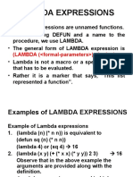 Lambda Expressions: Procedure, We Use LAMBDA