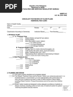 Checklist Review of Floor Plan 