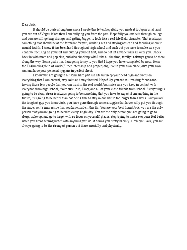 Letter To Future Self PDF