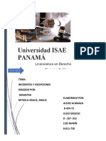 Licenciatura en Derecho y Ciencias Políticas analiza incidentes y excepciones en el proceso civil