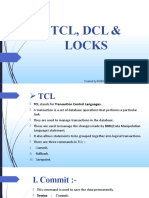 TCL, DCL & Locks