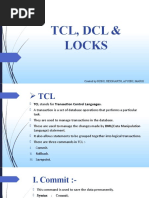 TCL, DCL & Locks