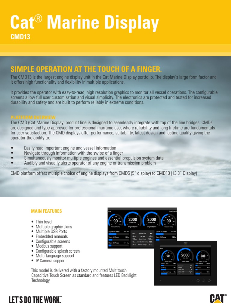Cat Marine Display: Simple Operation at The Touch of A Finger | PDF ...
