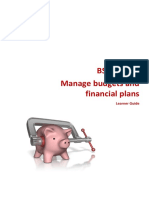 BSBFIM501 Manage Budgets and Financial Plans: Learner Guide