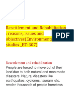 Resettlement and Rehabilitation: Issues, Objectives and Examples