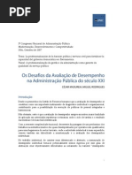 Os Desafios da Avaliação de Desempenho na Administração Pública do século XXI