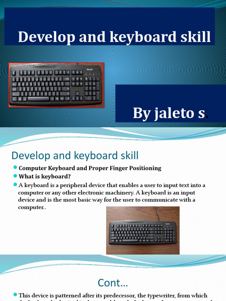 Develop Keyboard Skill PDF Computer Keyboard Text