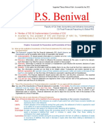 CA P.S. Beniwal: Member of IND AS Implementation Committee of ICAI