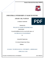 Internship Report on Automotive Maintenance at Maruti Suzuki
