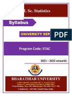 BU M SC Statistics Syllabus 2022