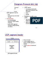 UDP: User Datagram Protocol