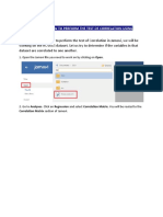 User Manual On Correlation Analysis Using Jamovi