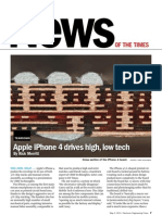 Apple Iphone 4 Drives High, Low Tech: of The Times