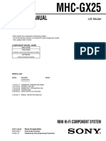 Service Manual: MHC-GX25