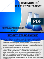 Leksioni Nr. 14. Testet Statistikore Në Vleresimet e Rezultateve