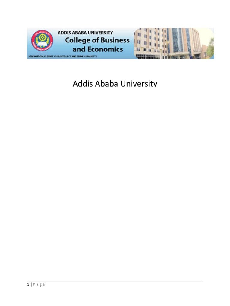 Addis Ababa University | PDF | Retail | Marketing