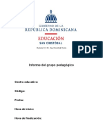 Esquema Del Informe Grupo Pedagogico