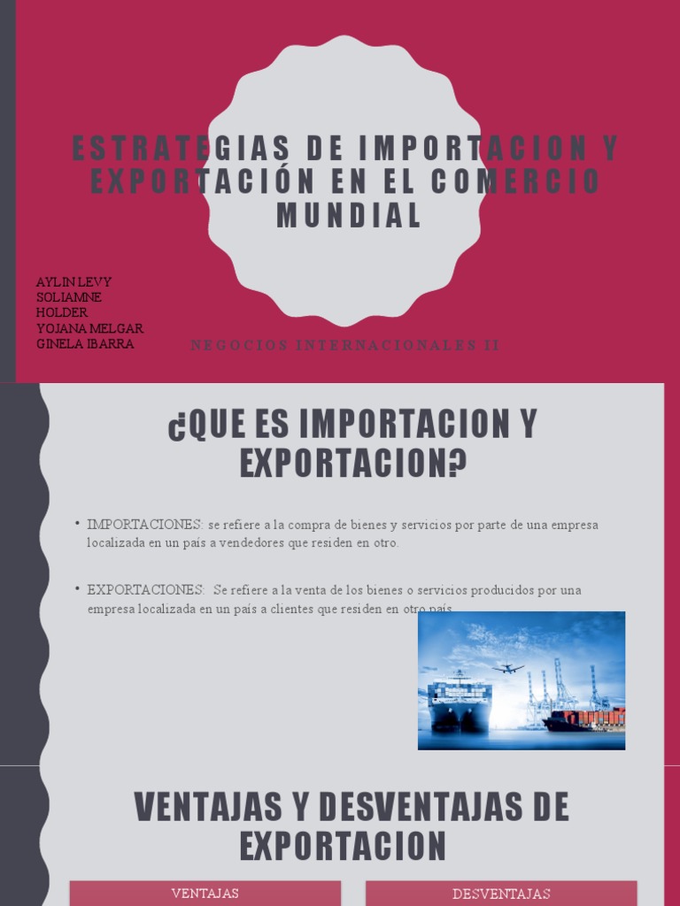 Estrategias de Importacion y Exportación en El Comercio | PDF ...