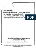 A AA-84-2436 Computer Optimized TACAN Navigation For High Performance Aircraft
