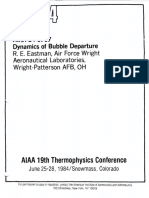 A A 19th Thermophysics Conference: AIAA-84-1707 Dynamics of Bubble Departure