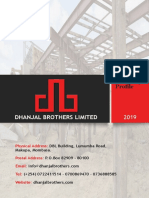 Dhanjal Brothers Limited 2019: Company Profile