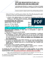 Requisitos Diploma de Bachiller 2021