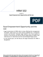 Equal Empowerment Opportunity and The Law: Lecture-2