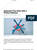 Approach You Data With A Product Mindset