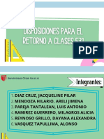 Disposiciones para El Retorno A Clases Ley 513