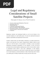 Small Satellite Program Guide - Chapter 5 - Legal and Regulatory Considerations by Chris Johnson