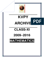 KVPY Maths Archive Questions