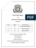 Micro Project Report On Solid Waste Managements