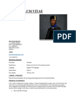 Curriculum Vitae: MR Insor Brown