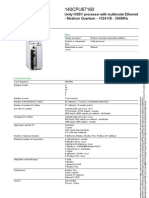 Product data sheet for Modicon Quantum Unity HSBY processor with multimode Ethernet