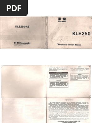 KLE 250 Anhelo Manual | PDF