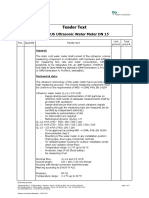 Tender Text: HYDRUS Ultrasonic Water Meter DN 15