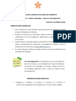 Tecnológo en Control de Calidad de Alimentos: GUIA EVIDENCIA 1. Cuadro Comparativo - Tipos de Microorganismos