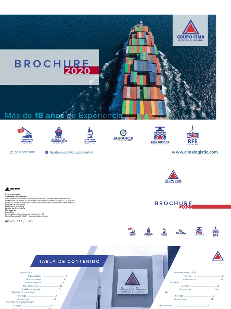 Grupo Cima Brochure 2020 | PDF | Logística | Máquina elevadora