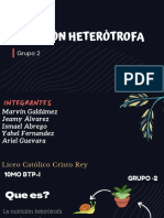 Nutriciòn Heteròtrofa