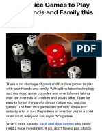 20 Fun Dice Games to Play with Friends and Family this Year - Fun-Attic